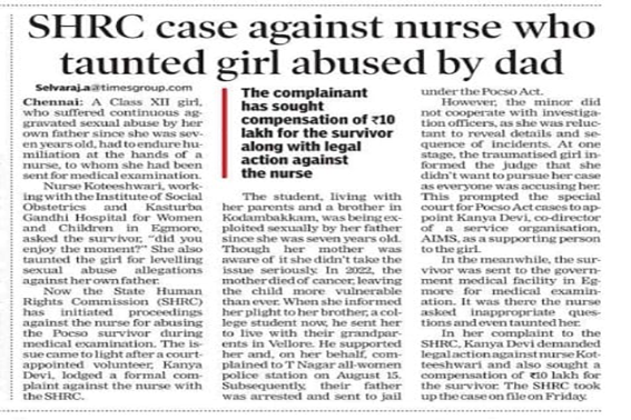 Supporting A 16-Year-Old Girl Towards Justice.